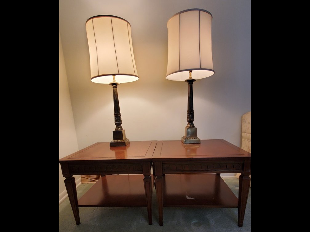 Pair of End Tables and Lamps  (LPO)