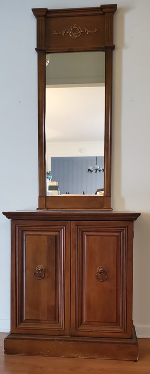 Vintage Entry Way Cabinet & Mirror (LPO)
