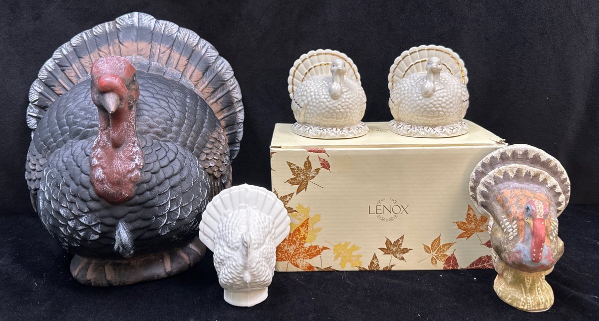 Lenox Turkey Candle Holders and Pottery Turkey (LPO)