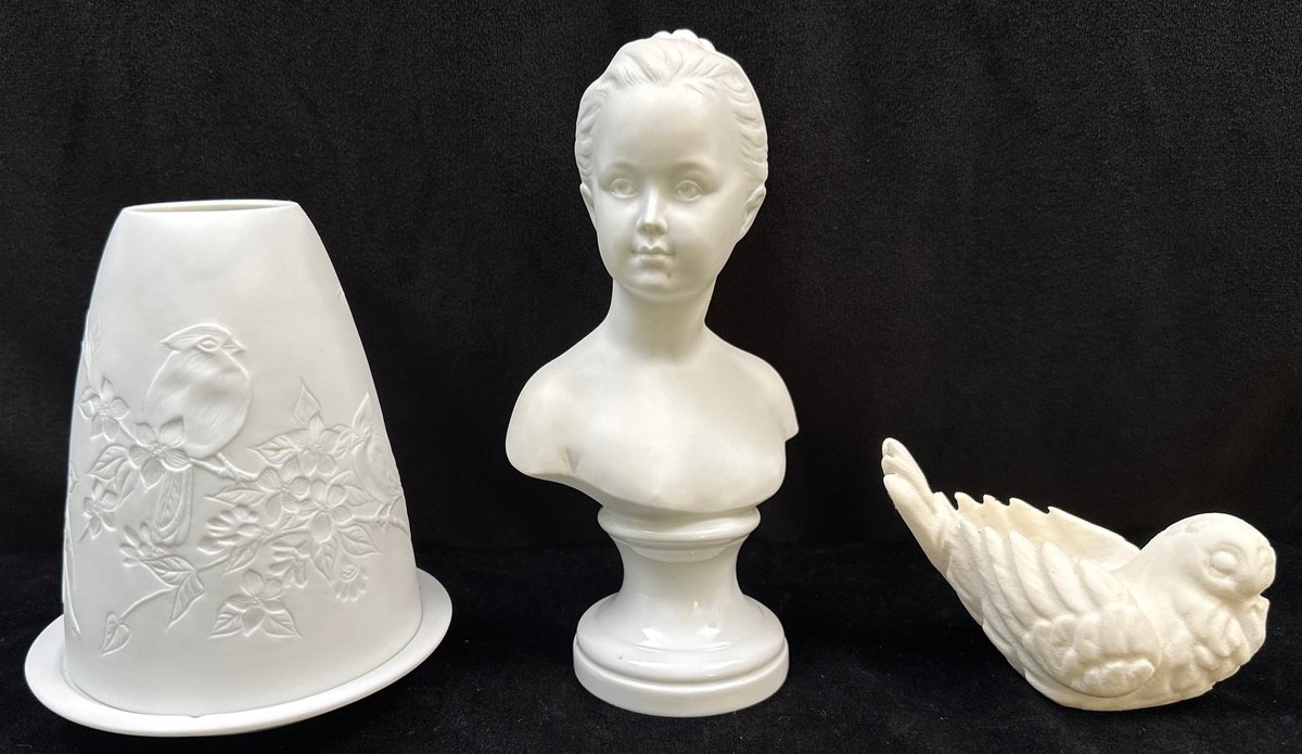 White Porcelain Bust, Candle Holder & More (LPO)