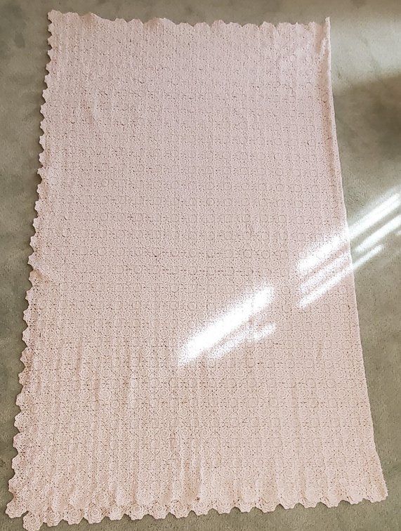 Vintage Crocheted Bed Spread 