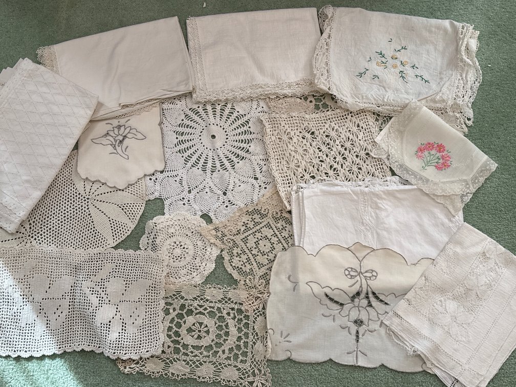 Vintage Crocheted Doilies, Napkins & More