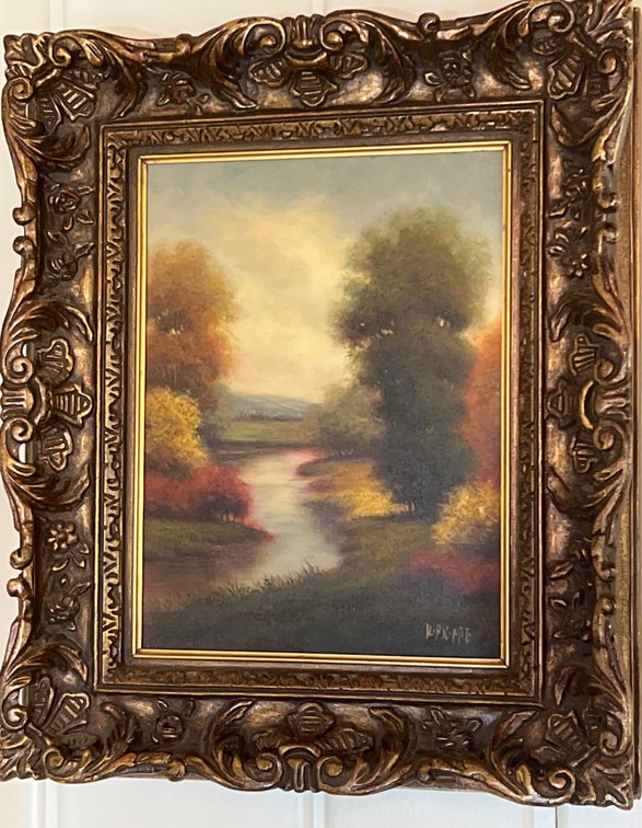 Landscape Painting of a Spring in Ornate Frame (LPO)