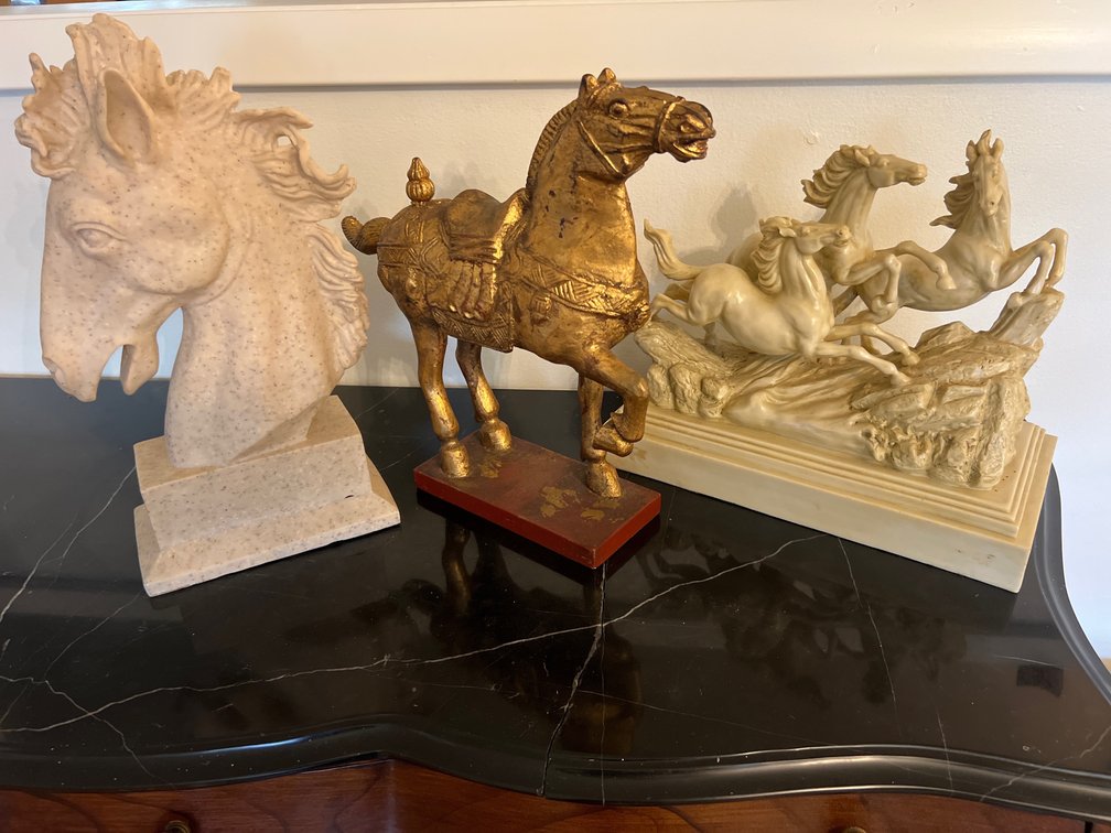 (3) Decorative Horse Figurines (LPO)