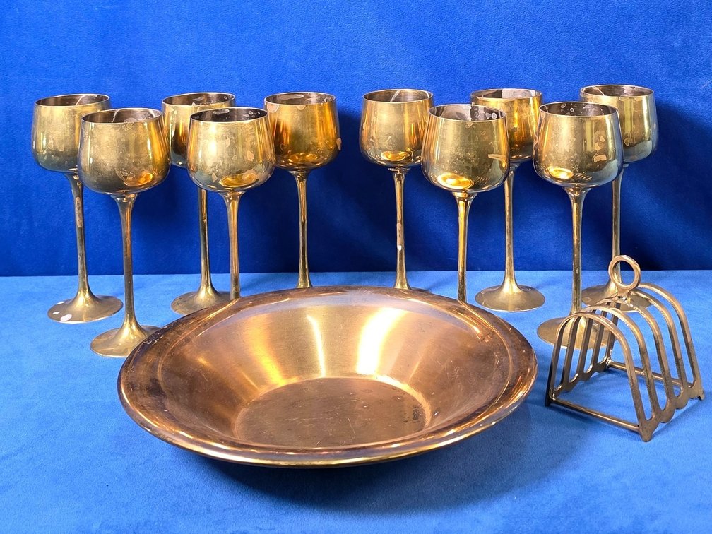 (10) Brass Goblets & More