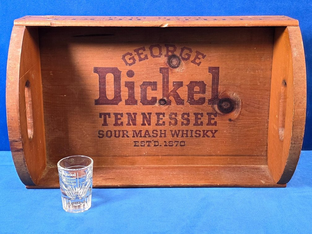 George Dickel Tray & Shot Glass 