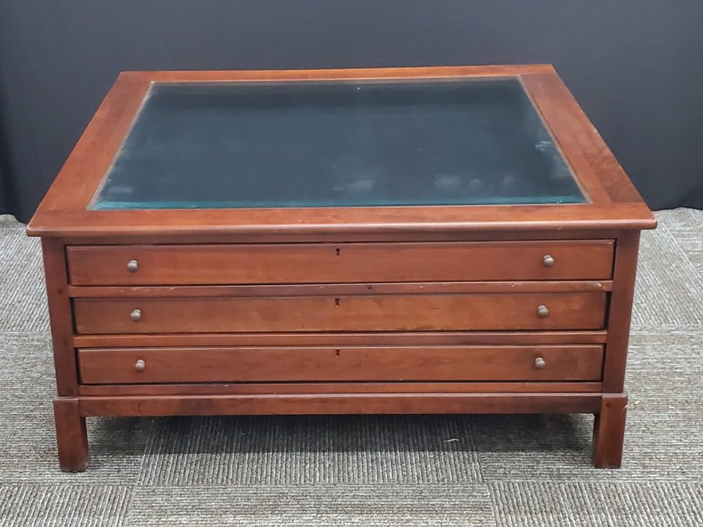 Square Wood & Glass Coffee Table (LPO)