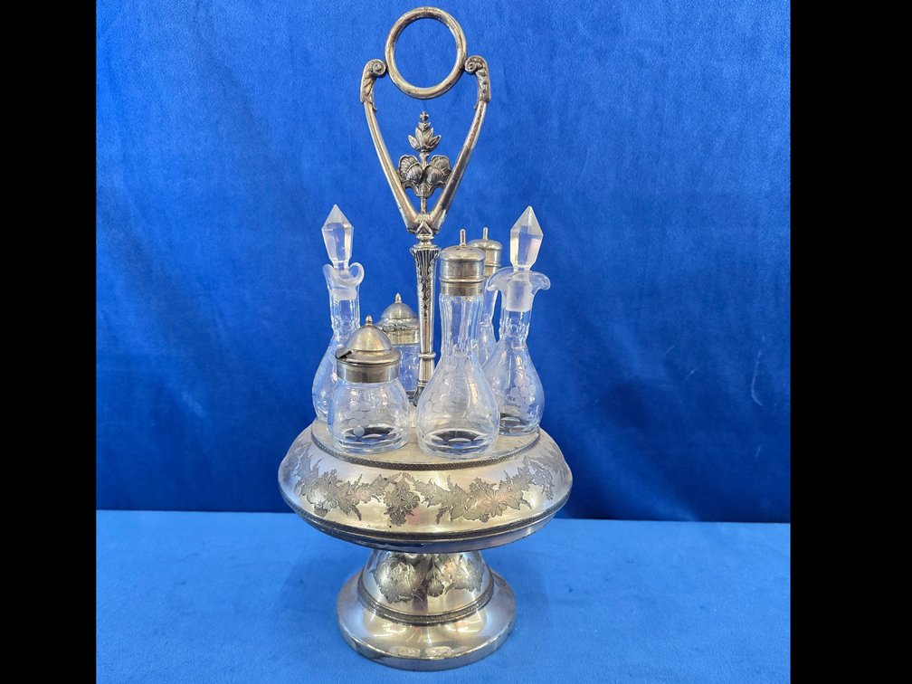 Vintage Silver-Plate Cruet Set