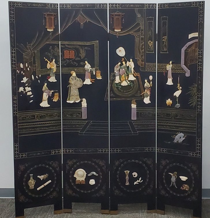 4-Panel Oriental Lacquered Screen (LPO)