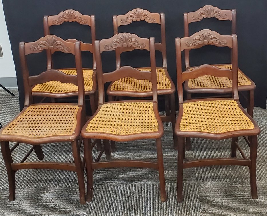 (6) Vintage Cane - Seat Chairs (LPO)