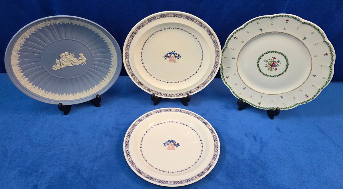 Vintage Blue Wedgewood Fluted Plate & More