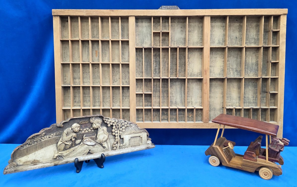 Vintage Hamilton Type Set Drawer Shadow Box & More (LPO)