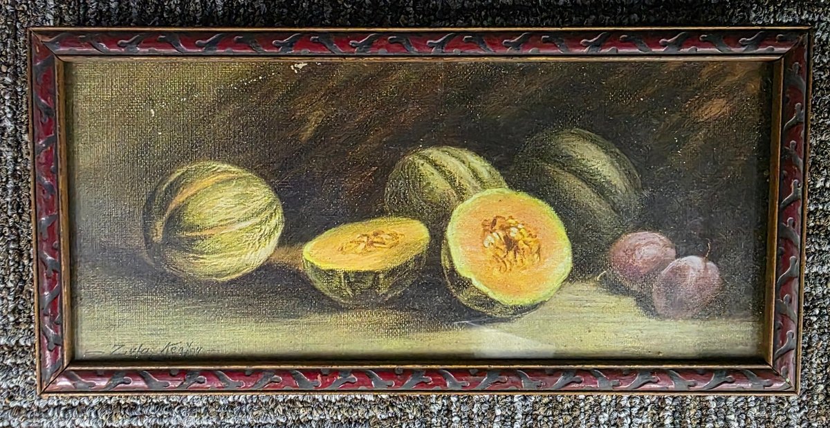 Antique Fruit Still Life Painting