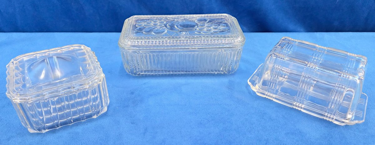 (2) Refrigerator Dishes & Butter Dish