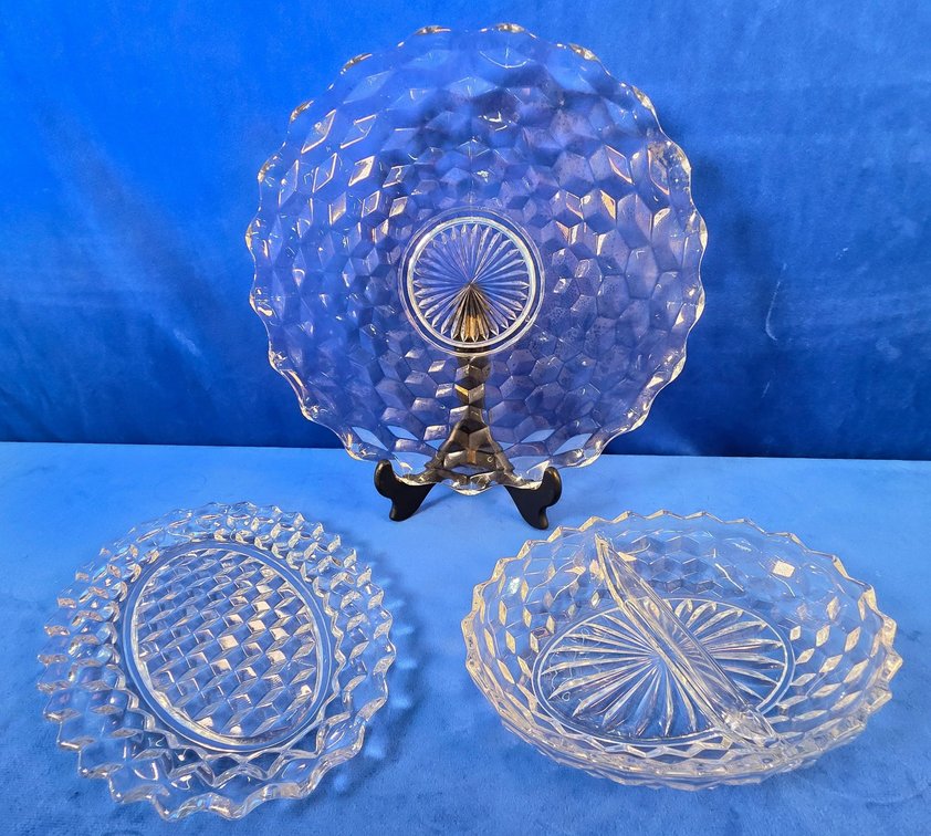 (3) Fostoria Serving Platters
