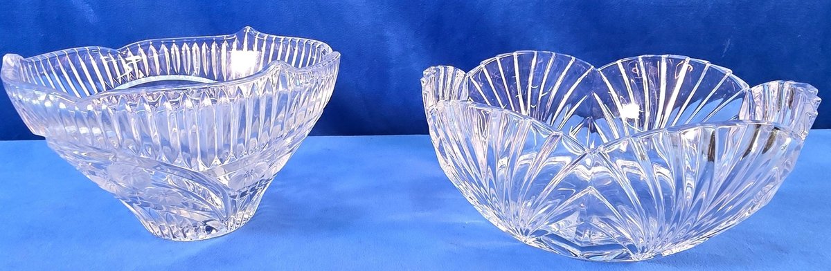 (2) Crystal Serving Bowls