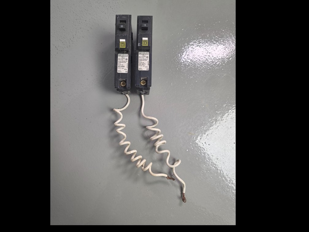 (2) D Type HOM 120-V Breakers