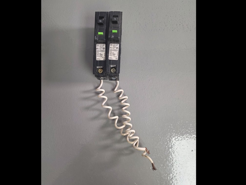 (2) D Type HOM 120-V Breakers