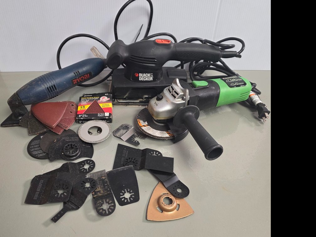 Black & Decker Sander, Kawasaki Angle Grinder, Ryobi Sander & More(LPO)