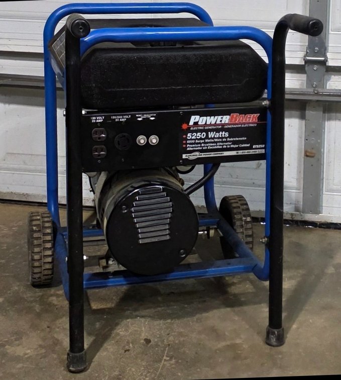Power Back 5250 Watt Portable Gas Generator (LPO)