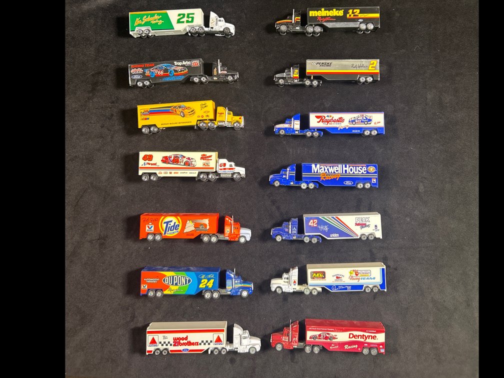 (14) Miniature NASCAR Car Haulers. 