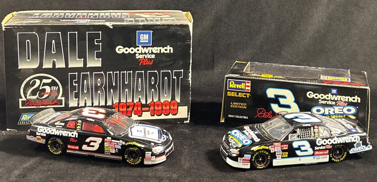  (2) 1/24 Scale Dale Earnhardt Die Cast Cars.
