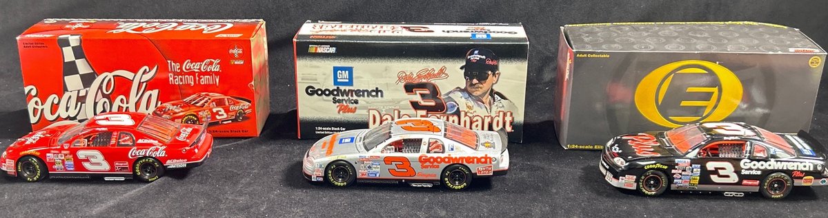 (3) 1/24 Scale Dale Earnhardt Die Cast Cars . 