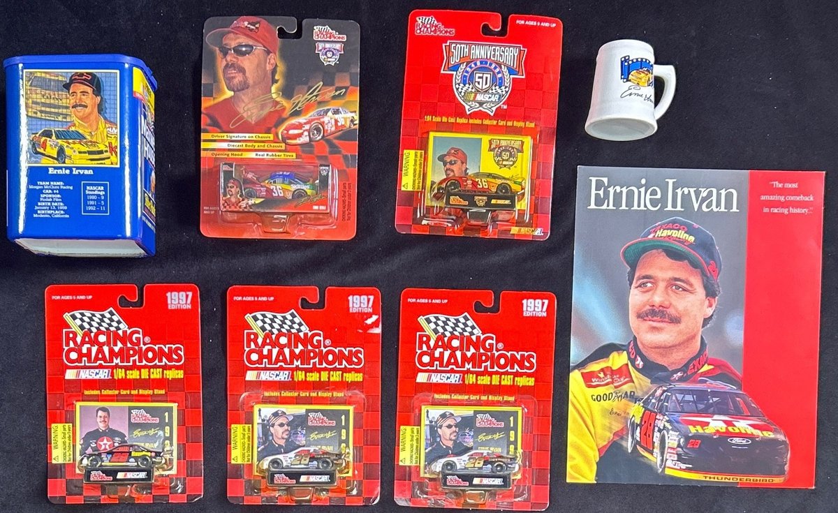 Ernie Irving Memorabilia, Including (5) 1/64 Scale Die Cast Cars And More.