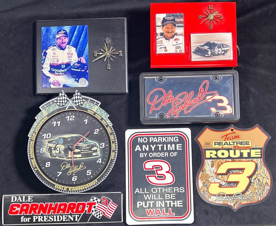 Dale Earnhardt Clocks And Signs.