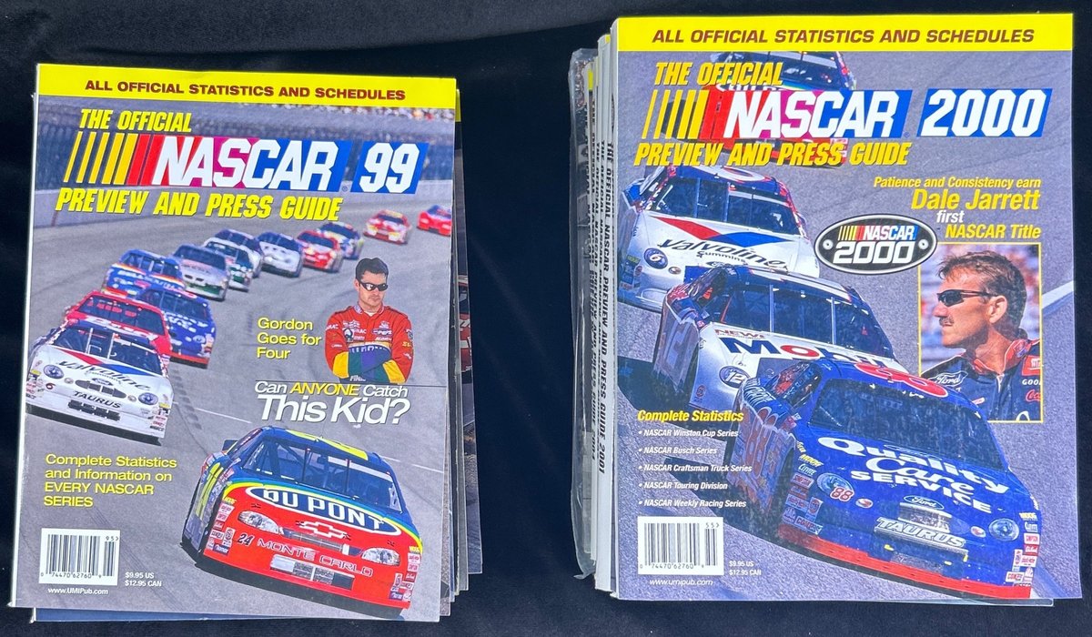 (18) Official NASCAR Preview And Press Guides 1990 - 2009.(1992 Not Included)