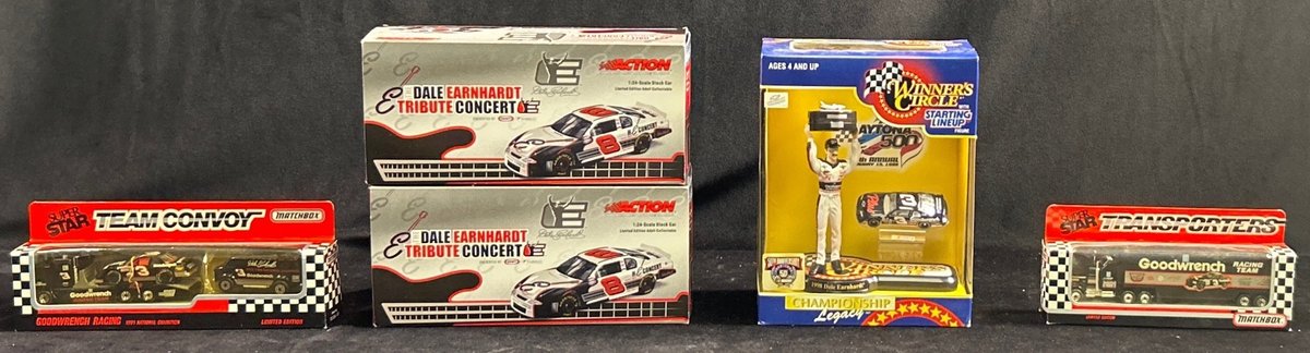 (3) 1/64 Scale Dale Earnhardt Die Cast Cars And More.