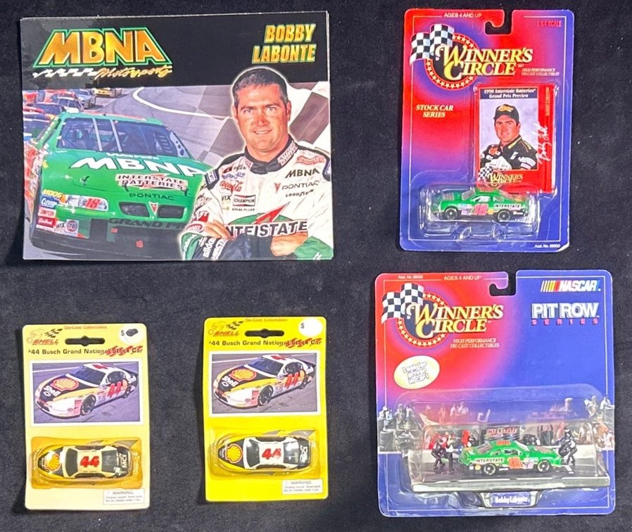 (4) 1/64 Scale Bobby Labonte Die Cast Cars And More.