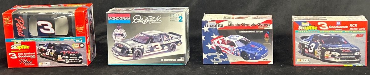 (4) Dale Earnhardt NASCAR Model Kits 