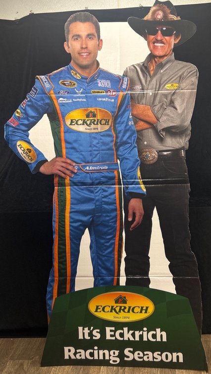Richard Petty And Aric Almirola Life Size Cardboard Standup.