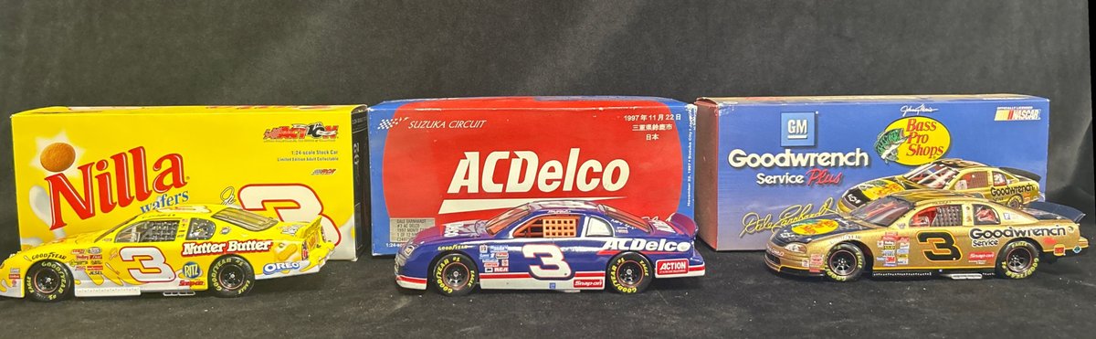 (3) 1/24 Scale Dale Earnhardt Die Cast Cars.