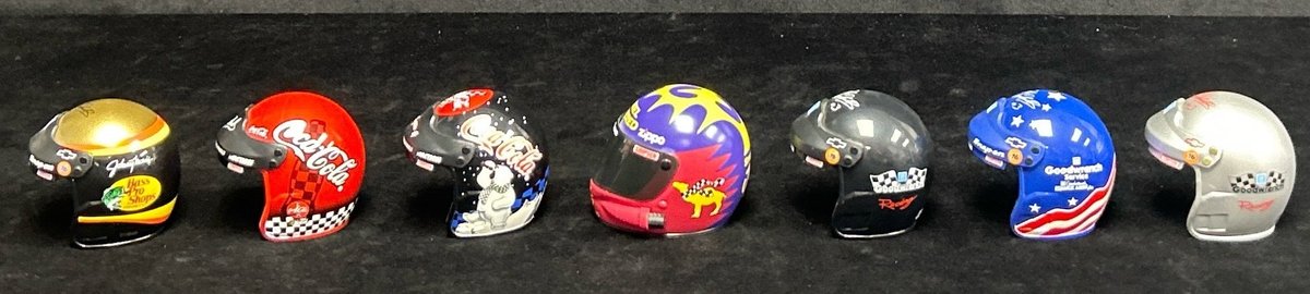 (7) 1/4 Scale NASCAR Collectible Helmets .