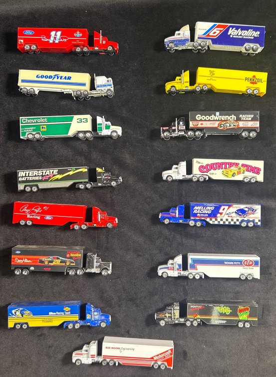 (15) Miniature NASCAR Car Haulers.