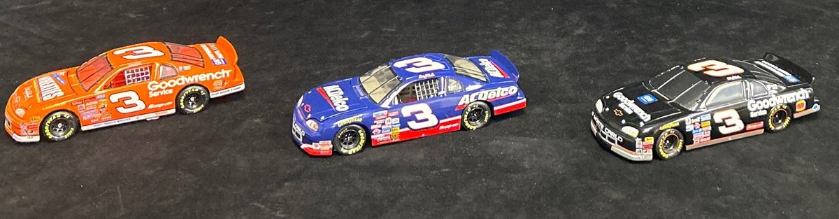 (3) 1/24 Scale Dale Earnhardt Die Cast Cars . 