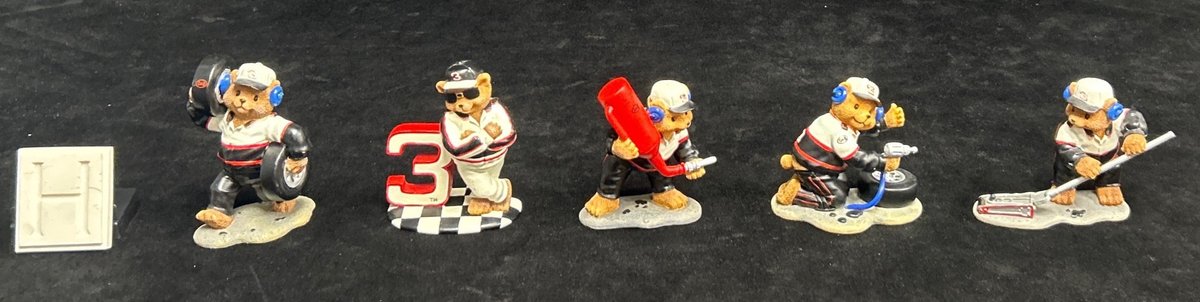 #3 Dale Earnhardt Bear Pit Crew Figurines. (Hamilton Collection)