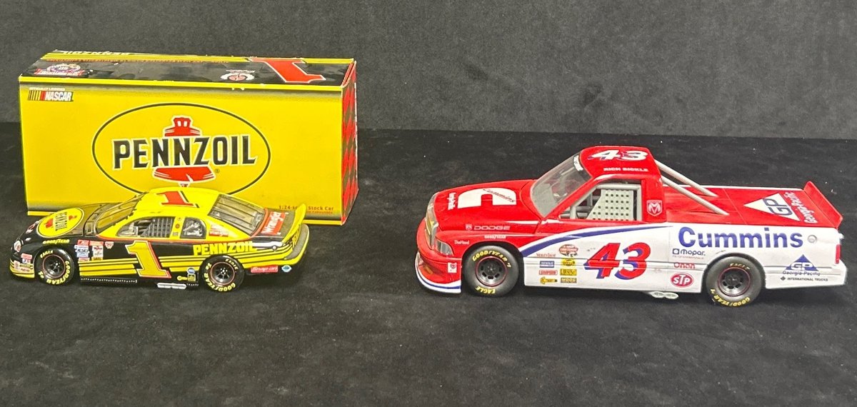 (1) 1/24 Scale Steve Park Die Cast Car And  (1) 1/24 Scale Rich Bickle Die Cast Car.