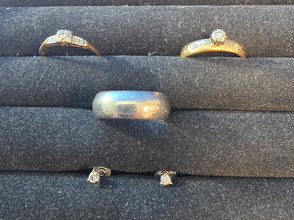 (3) Rings & (1) Pair of Diamond Studs