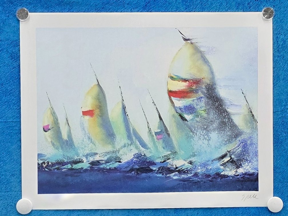"July Sails" by artist Victor Spahn. 