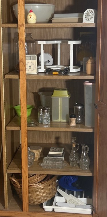 Vintage Tupperware, Wicker Baskets, Oil Cruets, Timers & More (LPO)