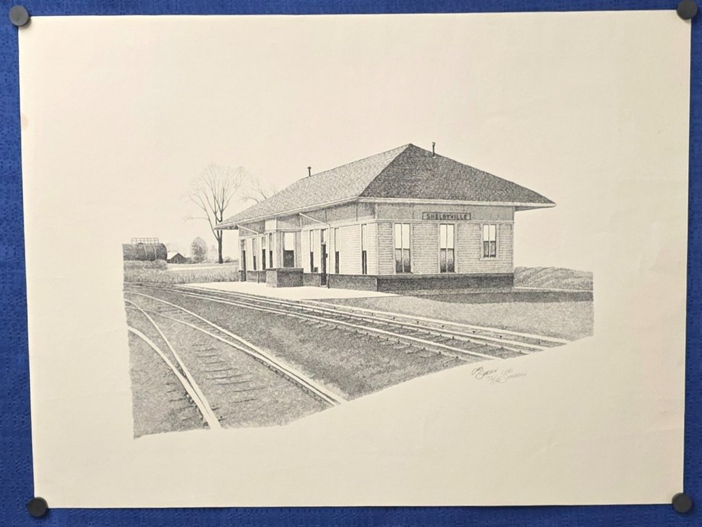 The Historic Shelbyville Train Station by artist Chas Sumerlin.