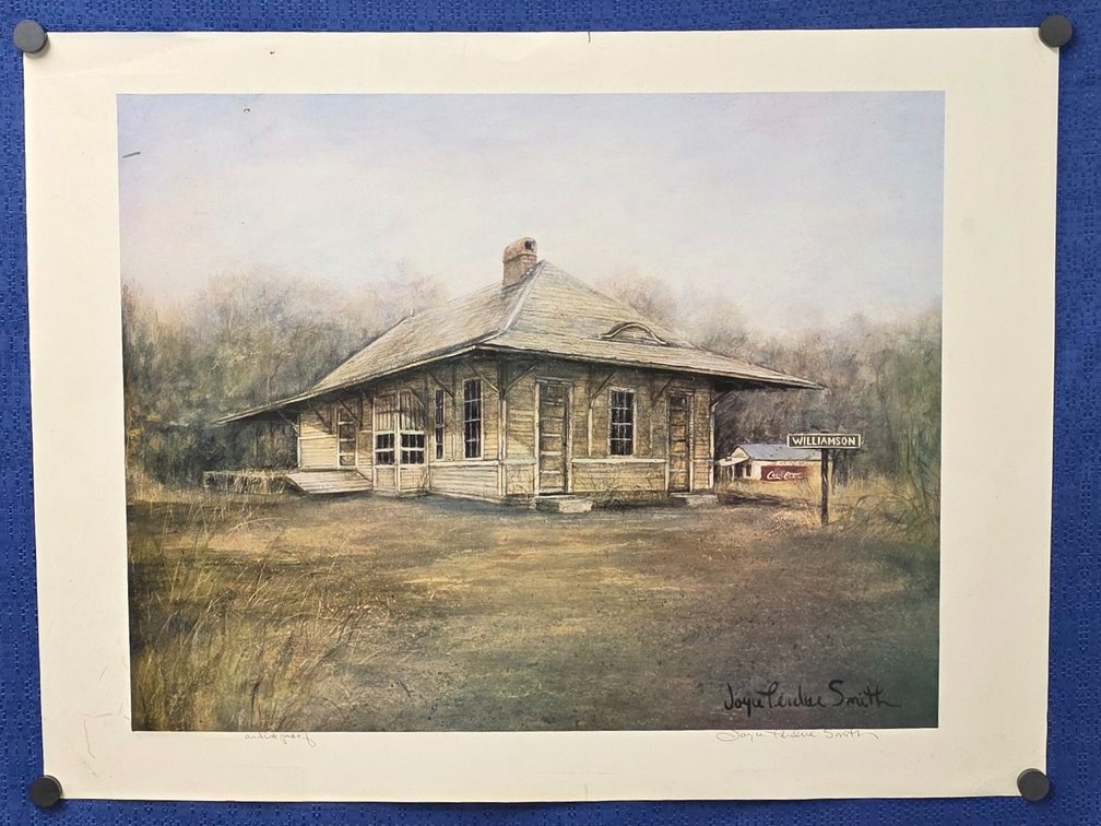 Thompson's Station Train Depot by artist Joyce Lanham Smith. 