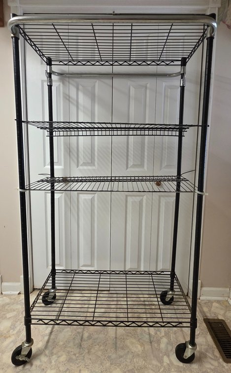 Black Wire Rolling Cart (LPO)