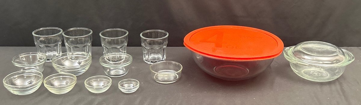 12" Pyrex Mixing Bowl w/Lid, 1-Qt Pyrex Casserole & More