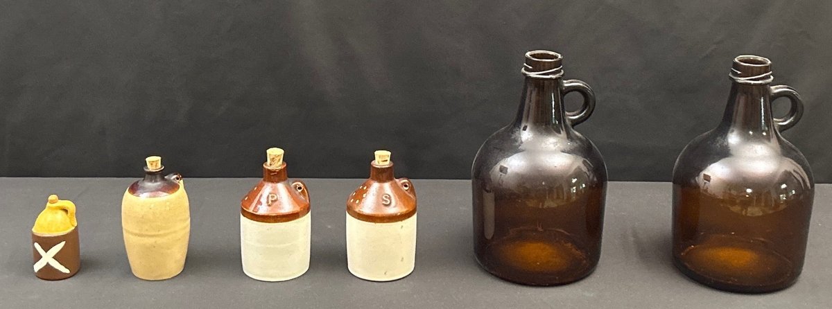 (2) Vintage Brown Jugs, Salt & Pepper Set and More 