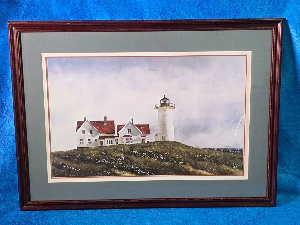 "Ferry Watch" Lighthouse Lithograph by Doug Brega