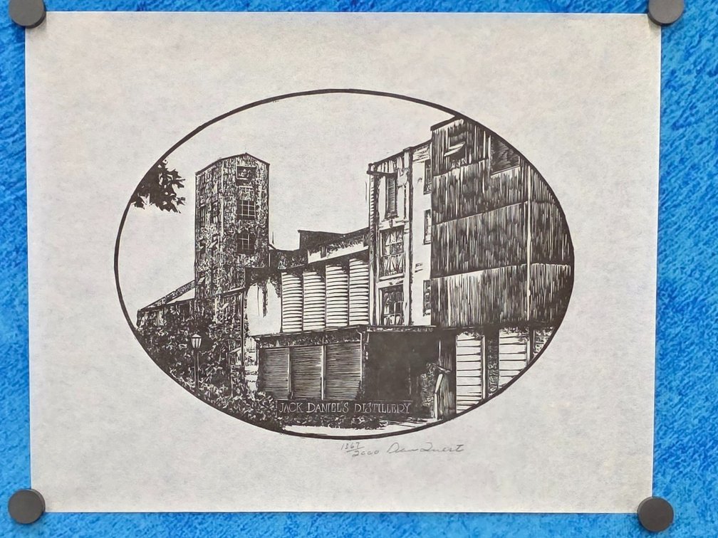 Jack Daniels Distillery Wood Cut by Dan Quest